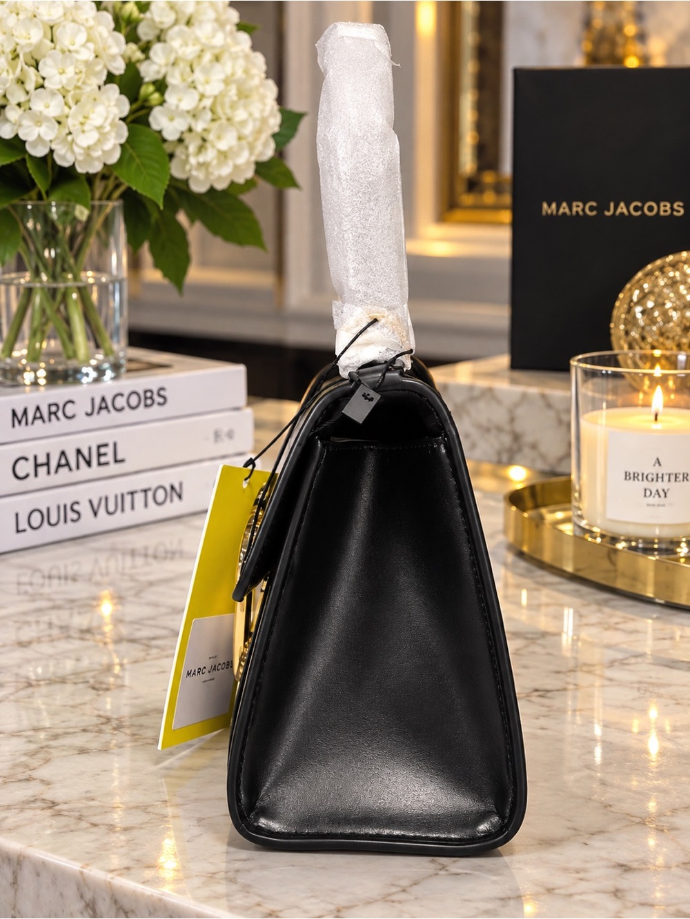 NWT Marc Jacobs St Marc Mini Top Handle Bag In Black Italian Leather Retail $495 - Picture 6 of 11